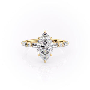 The Patricia Set With A 3 Carat Marquise Lab Diamond