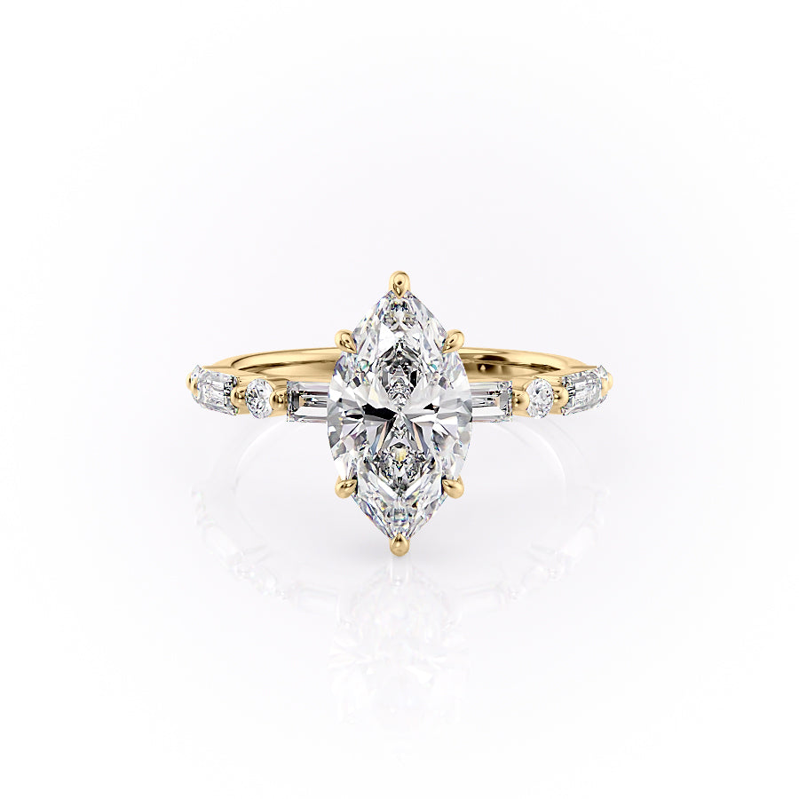 The Patricia Set With A 2 Carat Marquise Lab Diamond