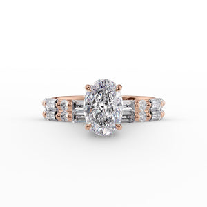 The Patricia Set With A 2 Carat Oval Lab Diamond