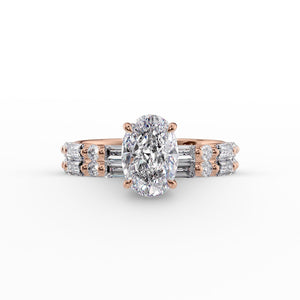 The Patricia Set With A 1.5 Carat Oval Lab Diamond