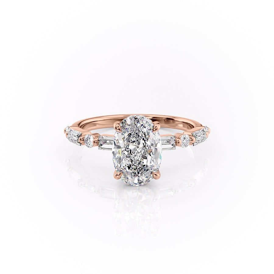 The Patricia Set With A 2 Carat Oval Moissanite