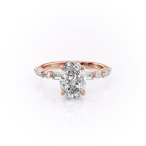 The Patricia Set With A 1.5 Carat Oval Lab Diamond
