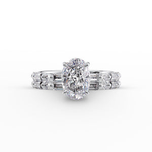 The Patricia Set With A 3 Carat Oval Lab Diamond