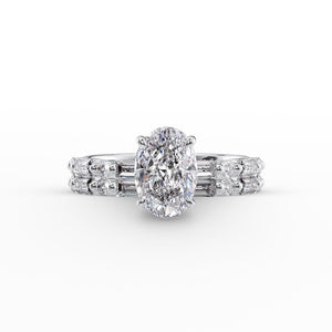 The Patricia Set With A 5 Carat Oval Moissanite
