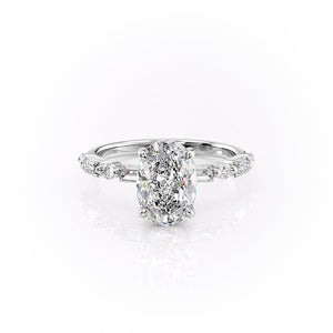 The Patricia Set With A 1.5 Carat Oval Moissanite