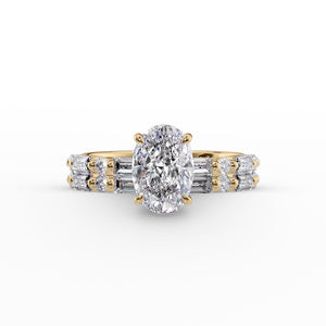 The Patricia Set With A 2 Carat Oval Lab Diamond