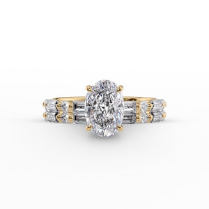 The Patricia Set With A 5 Carat Oval Moissanite