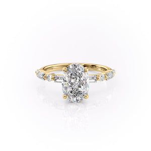 The Patricia Set With A 5 Carat Oval Moissanite