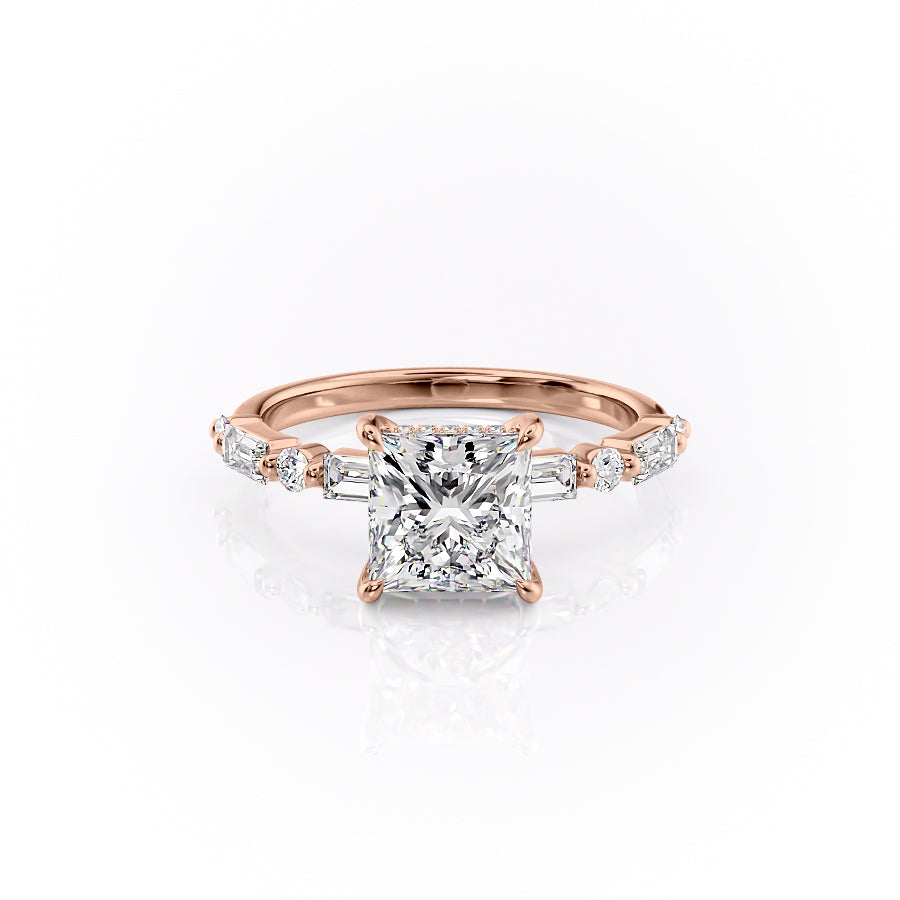 The Patricia Set With A 1 Carat Princess Lab Diamond