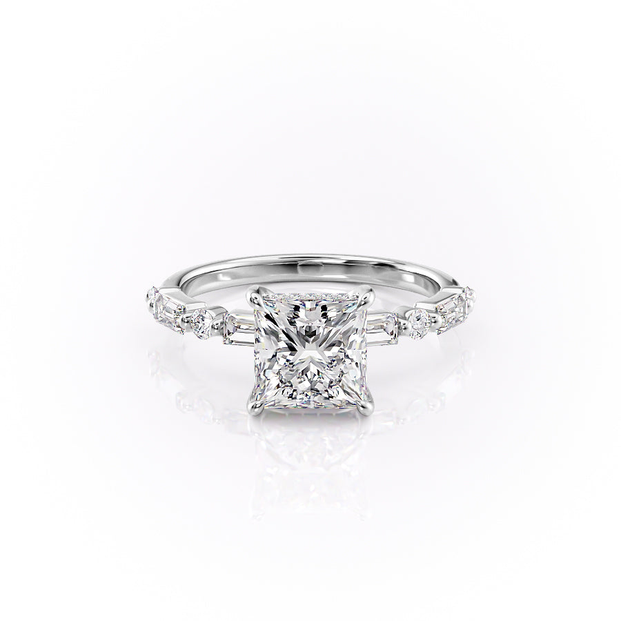 The Patricia Set With A 3.5 Carat Princess Moissanite