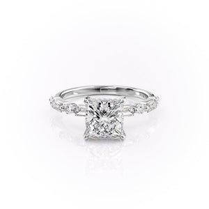 The Patricia Set With A 1.5 Carat Princess Lab Diamond