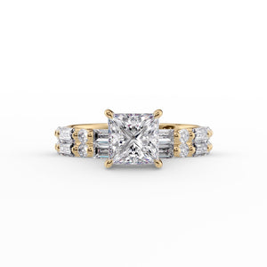 The Patricia Set With A 2 Carat Princess Lab Diamond