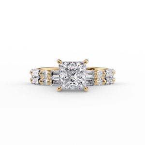 The Patricia Set With A 2.5 Carat Princess Moissanite
