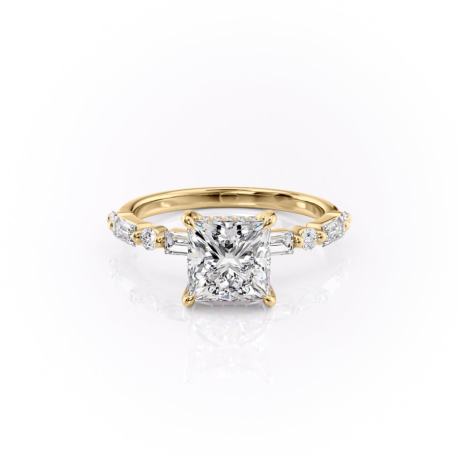 The Patricia Set With A 2.5 Carat Princess Moissanite