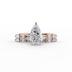 The Patricia Set With A 4.5 Carat Pear Moissanite