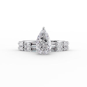 The Patricia Set With A 2 Carat Pear Lab Diamond