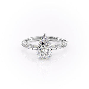 The Patricia Set With A 1 Carat Pear Moissanite