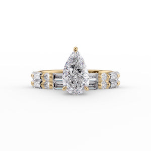 The Patricia Set With A 3.5 Carat Pear Moissanite