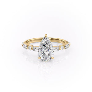 The Patricia Set With A 1.5 Carat Pear Moissanite