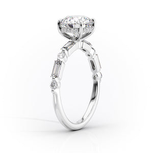 The Patricia Set With A 2 Carat Emerald Lab Diamond