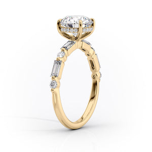 The Patricia Set With A 4.5 Carat Pear Moissanite