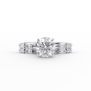 The Patricia Set With A 5 Carat Round Moissanite
