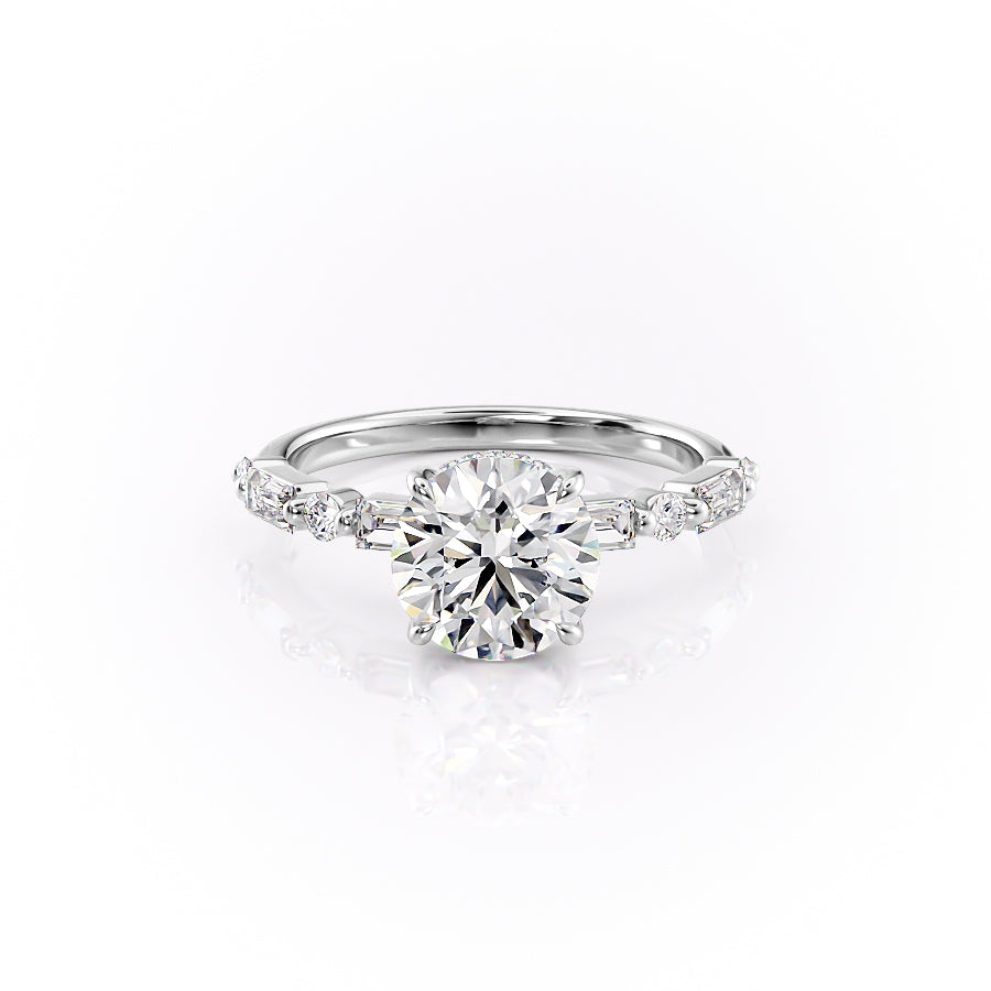 The Patricia Set With A 1 Carat Round Lab Diamond