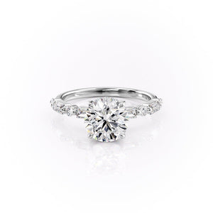 The Patricia Set With A 2 Carat Round Moissanite