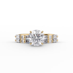 The Patricia Set With A 3 Carat Round Moissanite