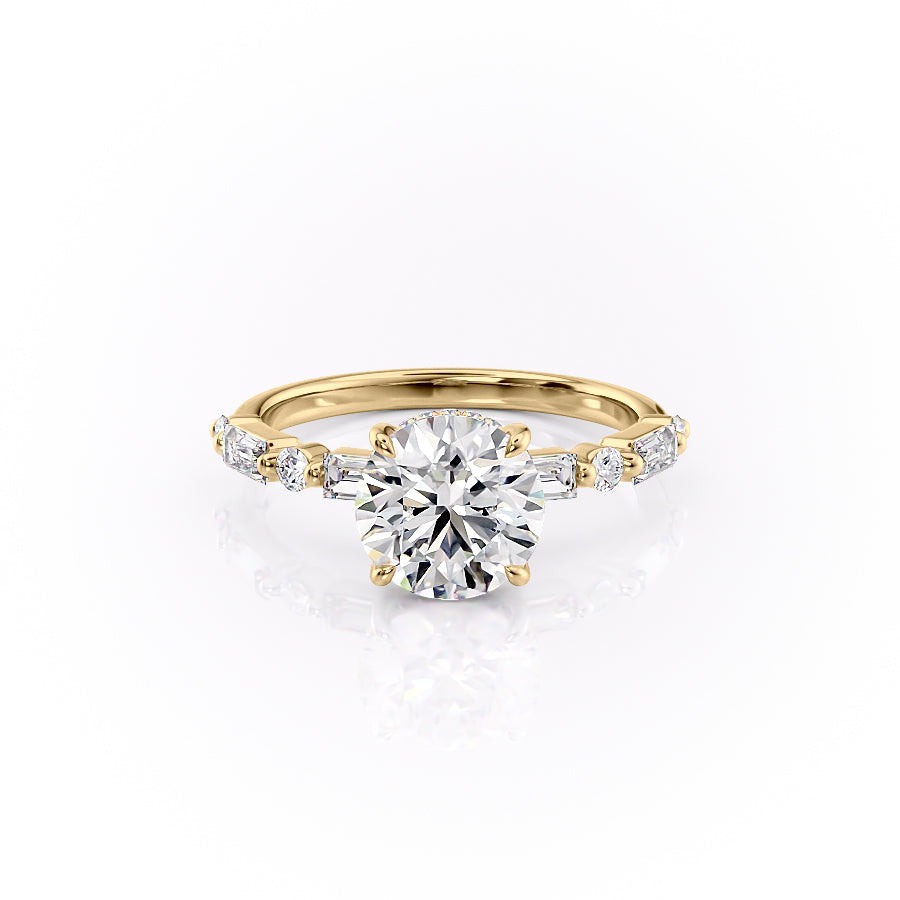 The Patricia Set With A 1.5 Carat Round Lab Diamond