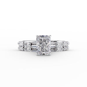 The Patricia Set With A 2.5 Carat Radiant Lab Diamond