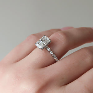 The Patricia Set With A 2 Carat Radiant Lab Diamond