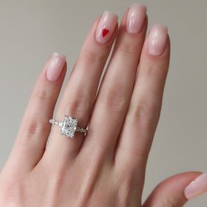 The Patricia Set With A 2 Carat Radiant Lab Diamond