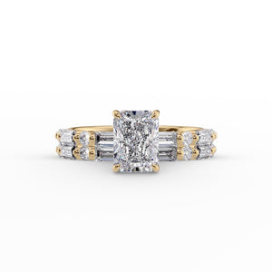 The Patricia Set With A 1.5 Carat Radiant Lab Diamond