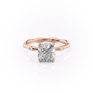 The Samantha Set With A 2 Carat Cushion Lab Diamond