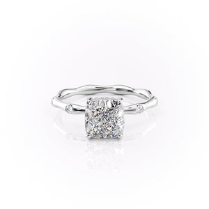 The Samantha Set With A 1 Carat Cushion Lab Diamond