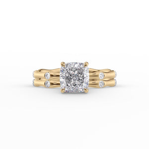 The Samantha Set With A 2 Carat Cushion Lab Diamond