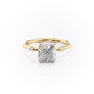 The Samantha Set With A 1.5 Carat Cushion Lab Diamond