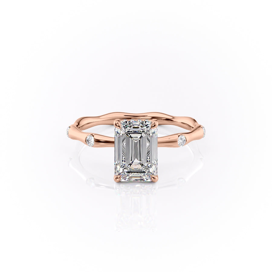 The Samantha Set With A 1 Carat Emerald Lab Diamond