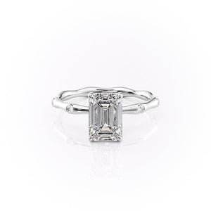 The Samantha Set With A 3 Carat Emerald Lab Diamond