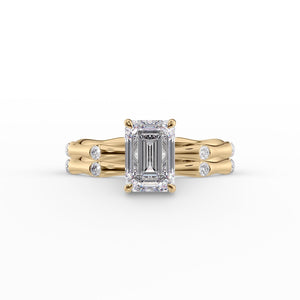 The Samantha Set With A 3 Carat Emerald Lab Diamond