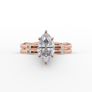 The Samantha Set With A 2 Carat Marquise Lab Diamond
