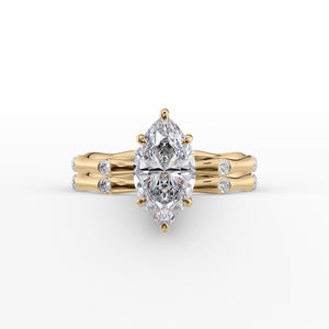 The Samantha Set With A 2 Carat Marquise Lab Diamond