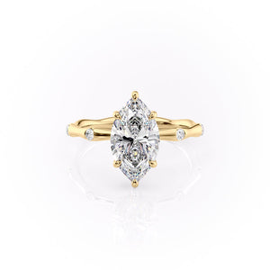 The Samantha Set With A 1 Carat Marquise Lab Diamond