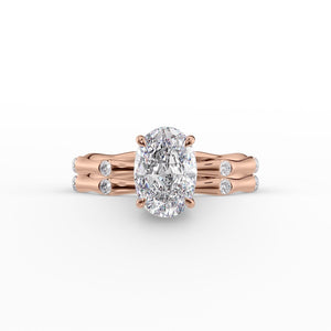 The Samantha Set With A 3 Carat Oval Lab Diamond