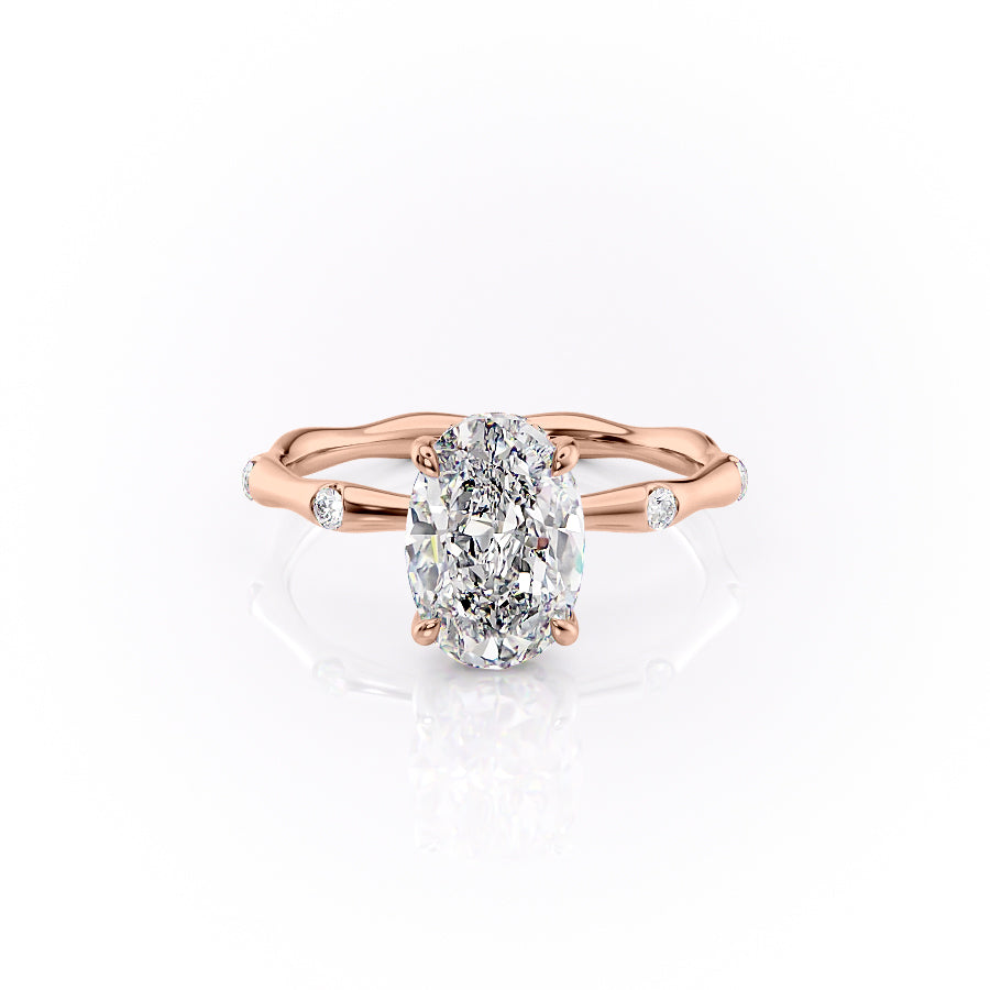 The Samantha Set With A 2 Carat Oval Lab Diamond
