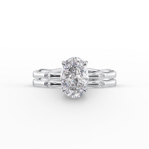 The Samantha Set With A 2 Carat Oval Lab Diamond