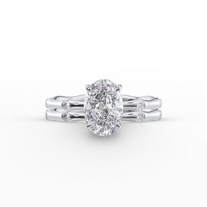 The Samantha Set With A 3 Carat Oval Lab Diamond