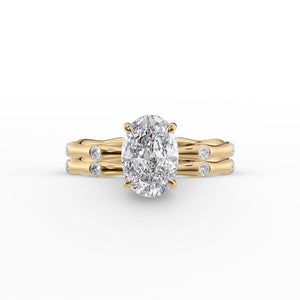 The Samantha Set With A 1 Carat Oval Lab Diamond