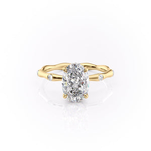 The Samantha Set With A 3 Carat Oval Lab Diamond